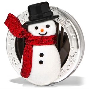 Bath & Body Works Glitter Snowman Visor & Vent Clip Car Scentportable Holder New